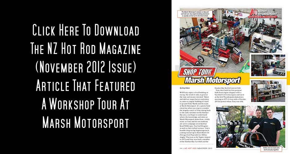 MARSH MOTORSPORT IN THE NZ HOT ROD MAGAZINE